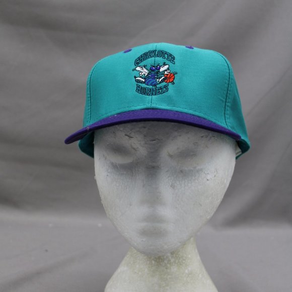 Charlotte Hornets Hat (VTG) - Two Tone by Midway - Adult Snapback - New With Tag - Picture 1 of 9